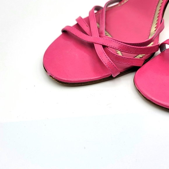 Antonio Melani HOT Pink Leather Heels Size 9M - Picture 4 of 7